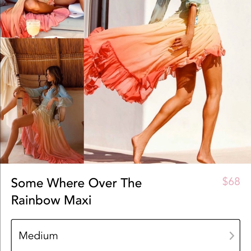 Beautiful rainbow dress perfect for the beach!